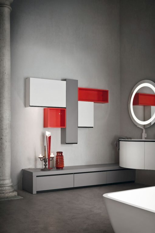 JACANA JA31 - Mobile luxury arredo bagno L.247+216 cm personalizzabile COMPAB