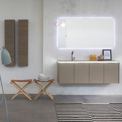 K25 23 - Mobile luxury arredo bagno L 142,8+25+25 x P 51/20,8 cm personalizzabile COMPAB